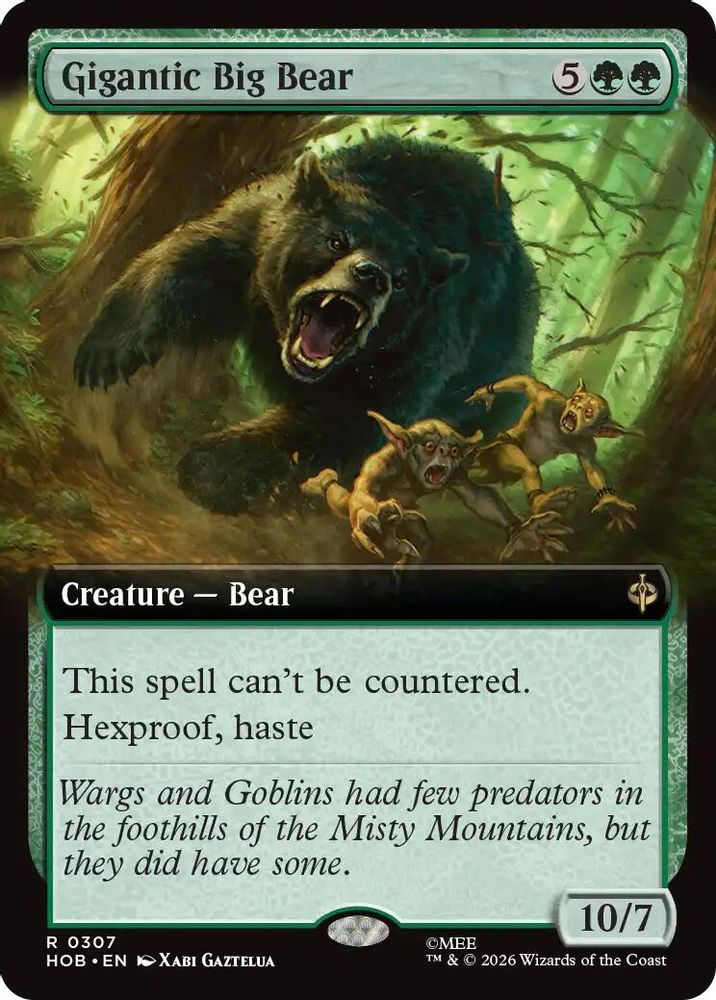 Gigantic Big Bear (Extended Art) #307 - RARE HOB - The Hobbit