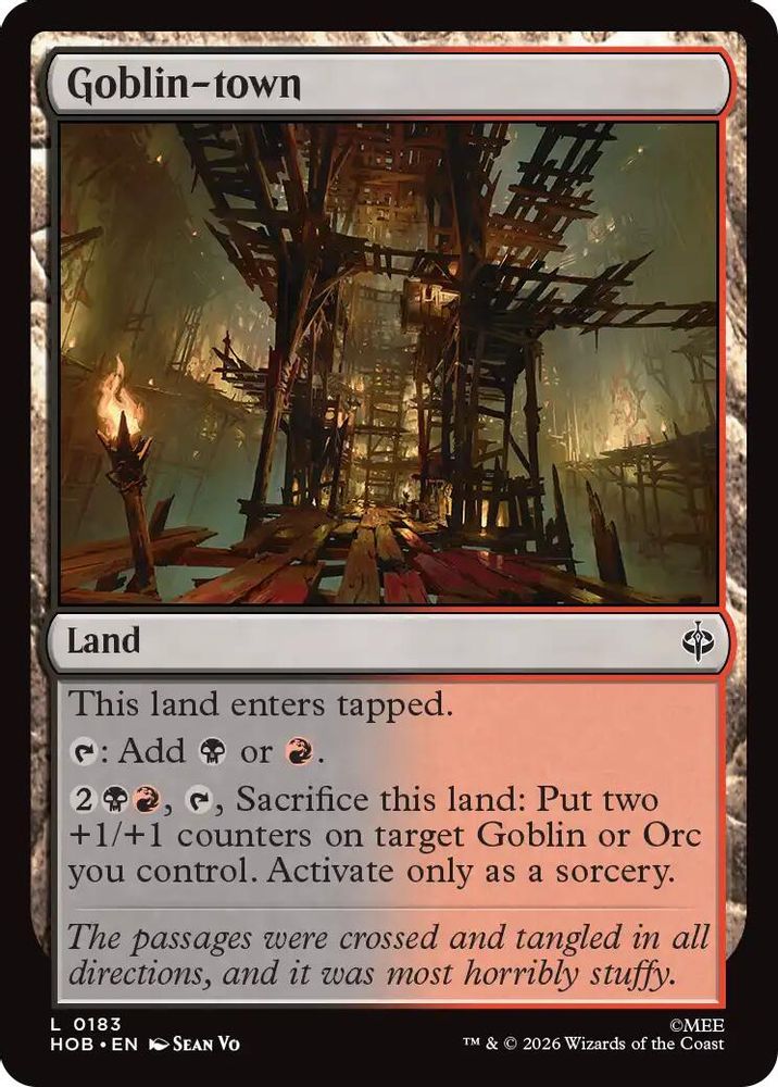 [FOIL] Goblin-town #183 - LAND HOB - The Hobbit