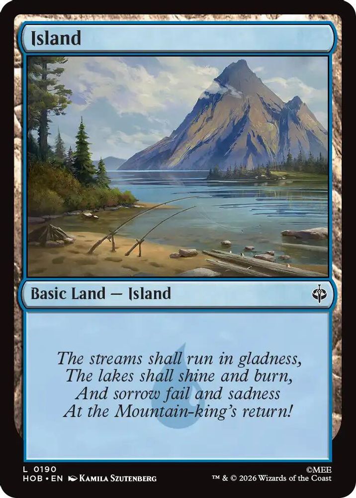 [FOIL] Island (0190) #190 - LAND HOB - The Hobbit