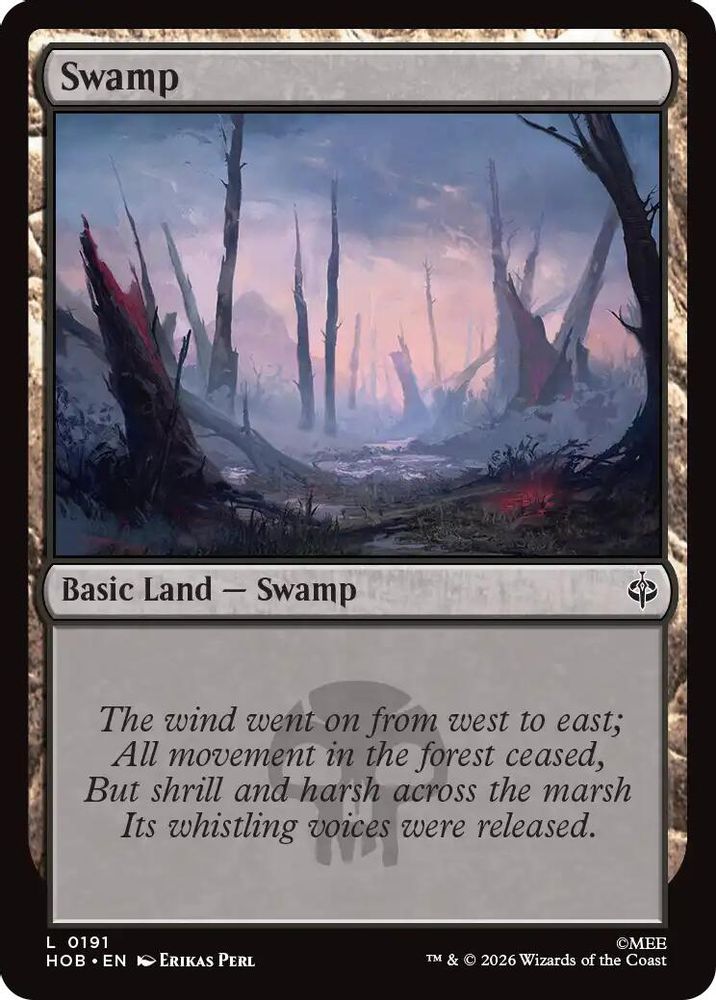 [FOIL] Swamp (0191) #191 - LAND HOB - The Hobbit