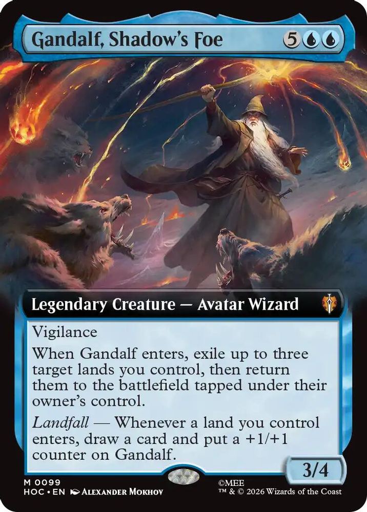 [FOIL] Gandalf, Shadow's Foe (Extended Art) #099 - MYTHIC HOC - The Hobbit: Eternal-Legal