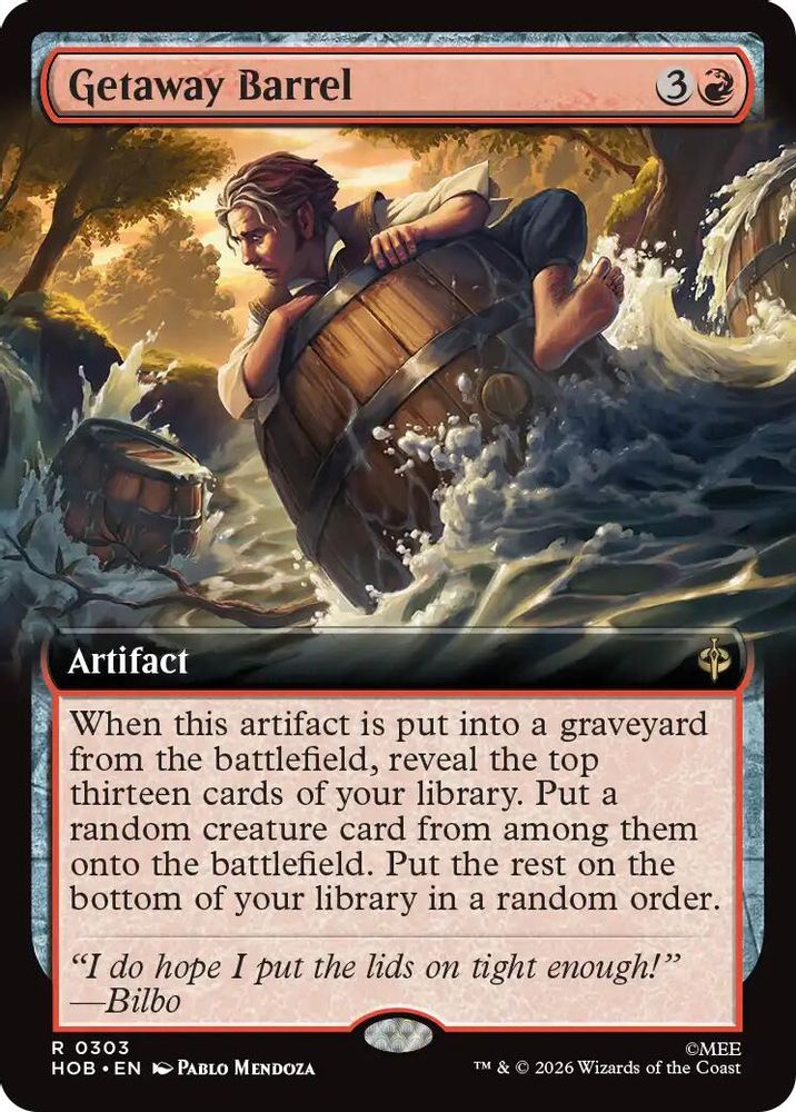 [FOIL] Getaway Barrel (Extended Art) #303 - RARE HOB - The Hobbit