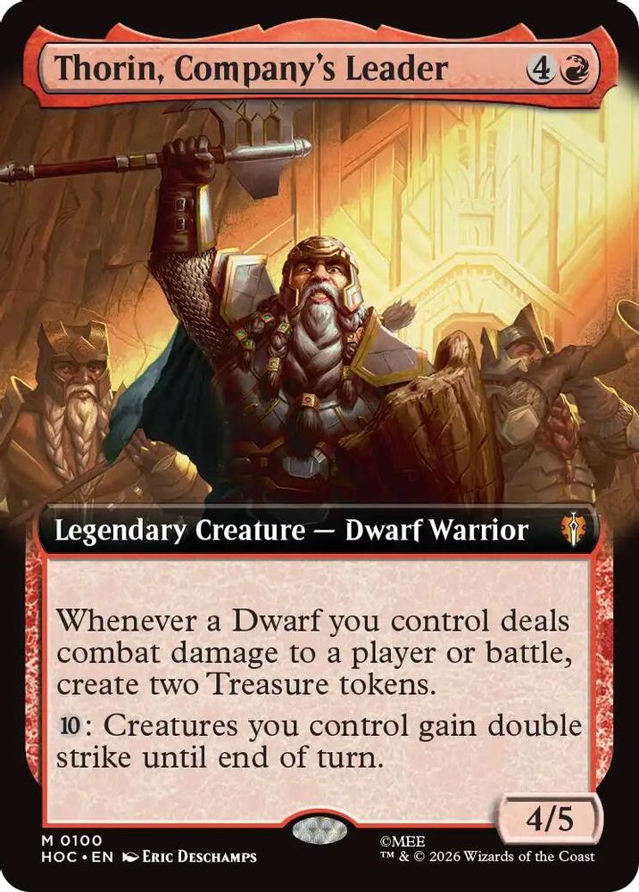 Thorin, Company's Leader (Extended Art) #100 - MYTHIC HOC - The Hobbit: Eternal-Legal