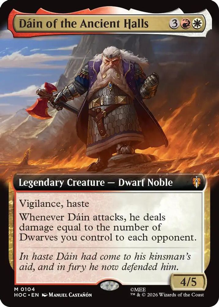 Dain of the Ancient Halls (Extended Art) #104 - MYTHIC HOC - The Hobbit: Eternal-Legal