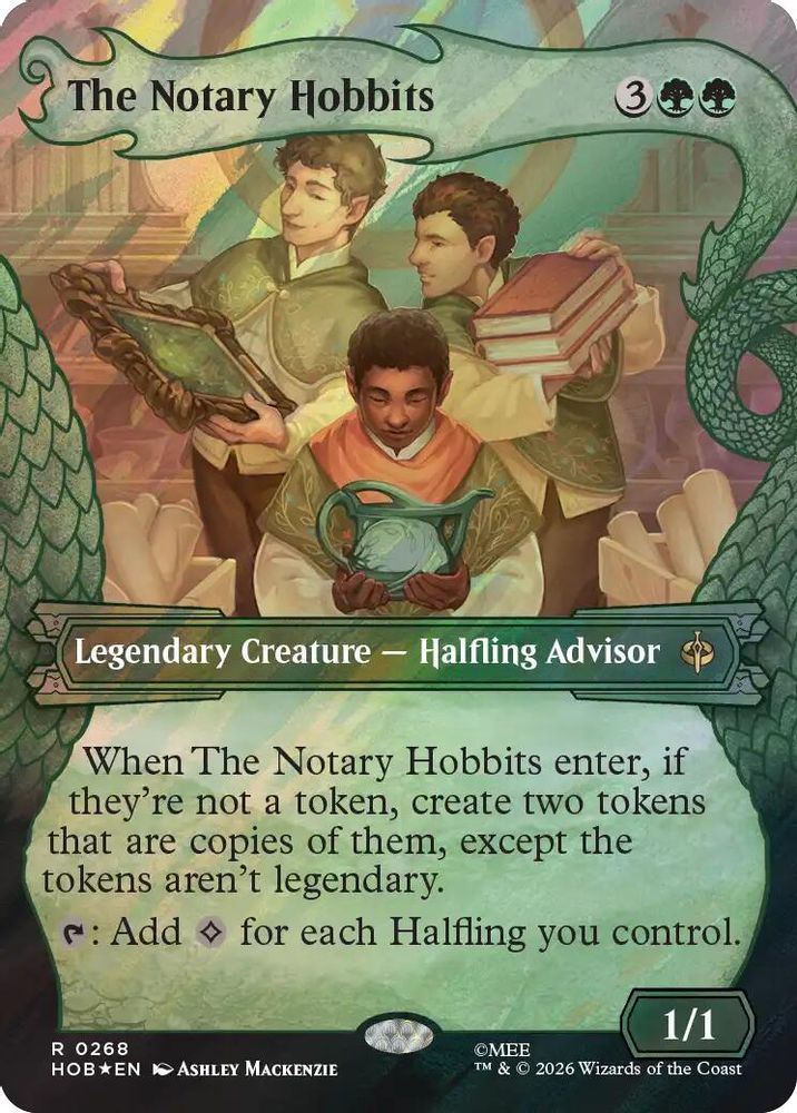 [FOIL] The Notary Hobbits (Showcase) (Surge Foil) #268 - RARE HOB - The Hobbit