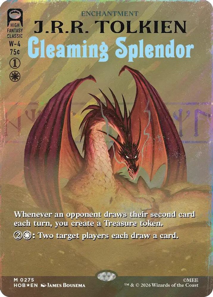 [FOIL] Gleaming Splendor (Borderless) (Surge Foil) #275 - MYTHIC HOB - The Hobbit