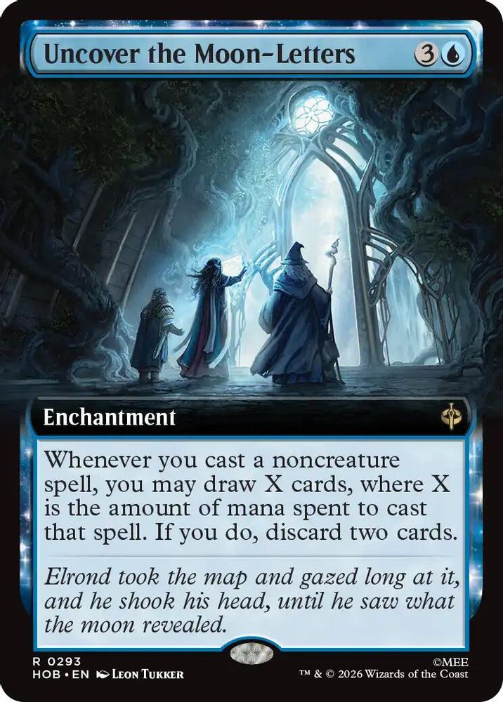 [FOIL] Uncover the Moon-Letters (Extended Art) #293 - RARE HOB - The Hobbit