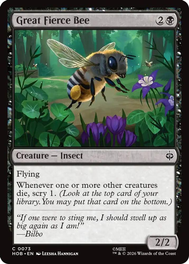 [FOIL] Great Fierce Bee #073 - COMMON HOB - The Hobbit