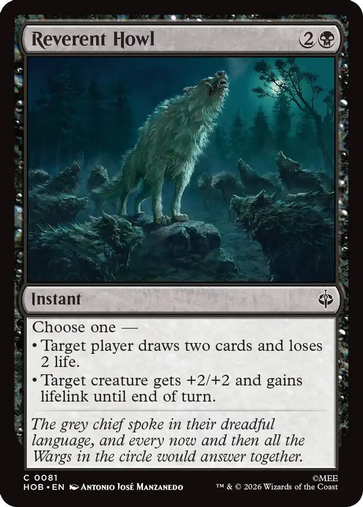 [FOIL] Reverent Howl #081 - COMMON HOB - The Hobbit