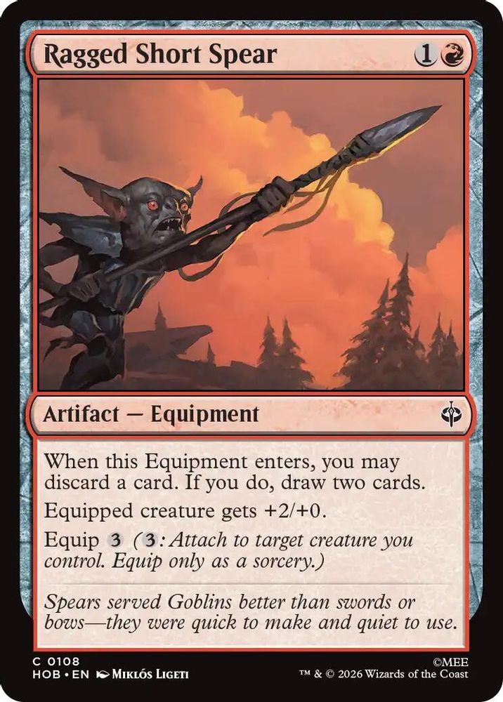 Ragged Short Spear #108 - COMMON HOB - The Hobbit