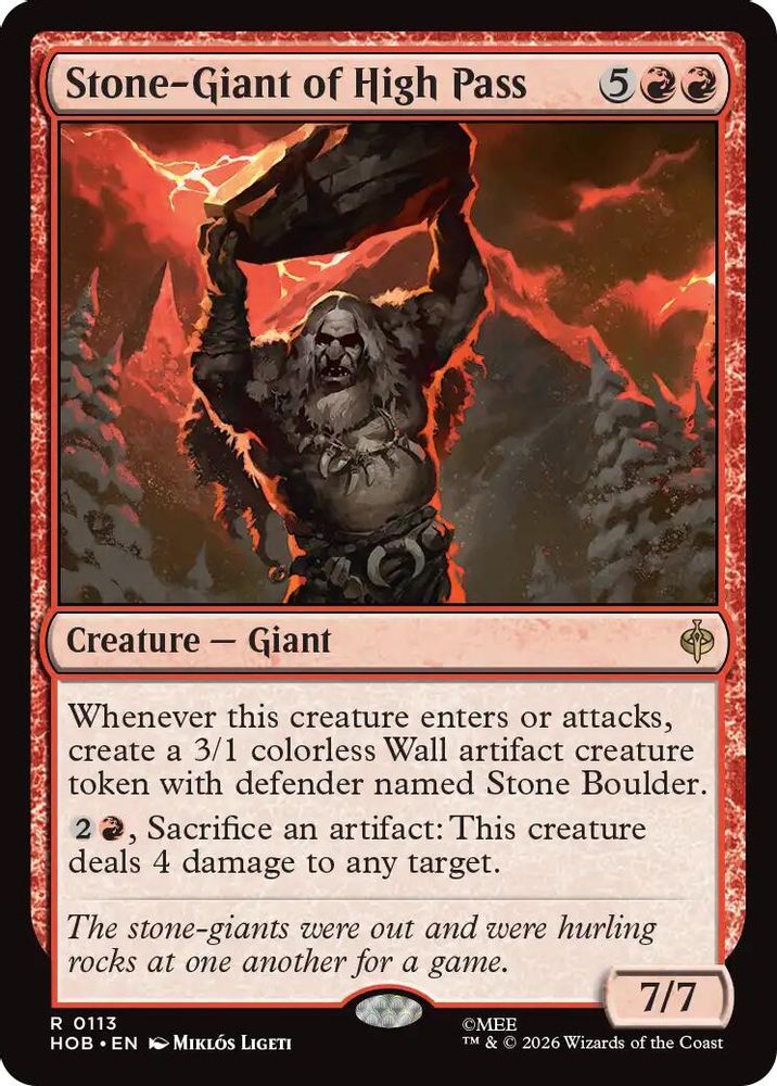 [FOIL] Stone-Giant of High Pass #113 - RARE HOB - The Hobbit