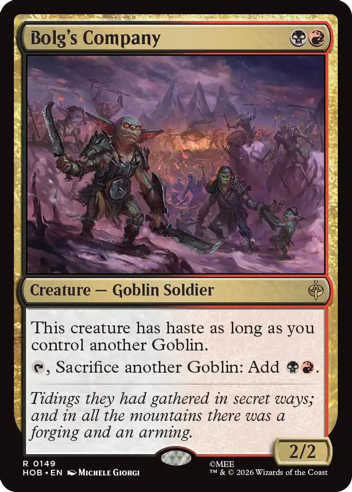 [FOIL] Bolg's Company #149 - RARE HOB - The Hobbit