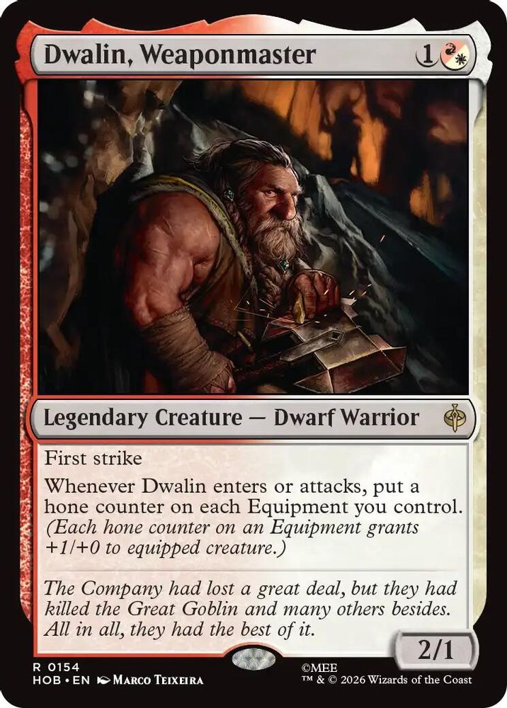 [FOIL] Dwalin, Weaponmaster #154 - RARE HOB - The Hobbit
