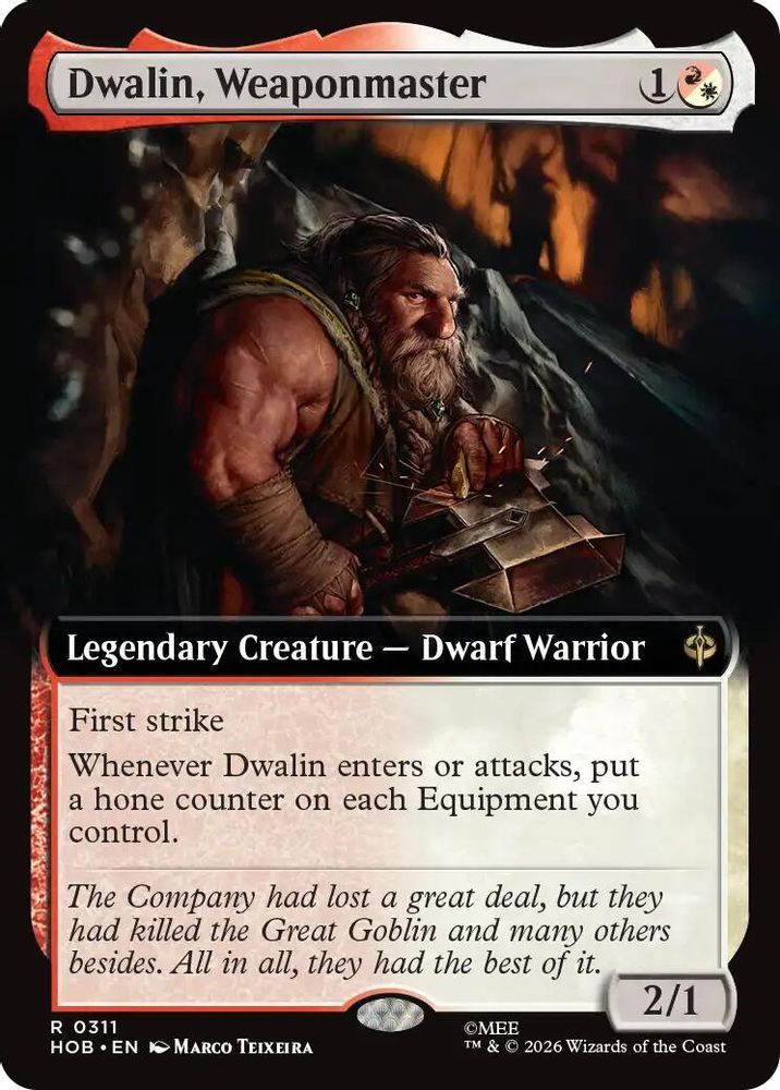Dwalin, Weaponmaster (Extended Art) #311 - RARE HOB - The Hobbit