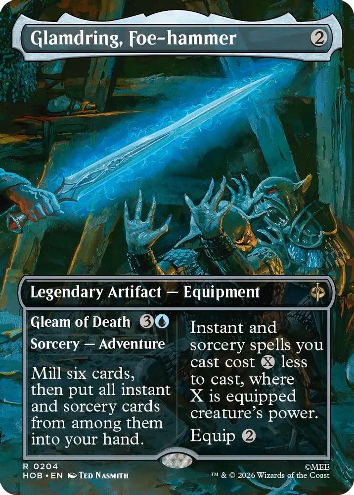 [FOIL] Glamdring, Foe-hammer (Borderless) #204 - RARE HOB - The Hobbit