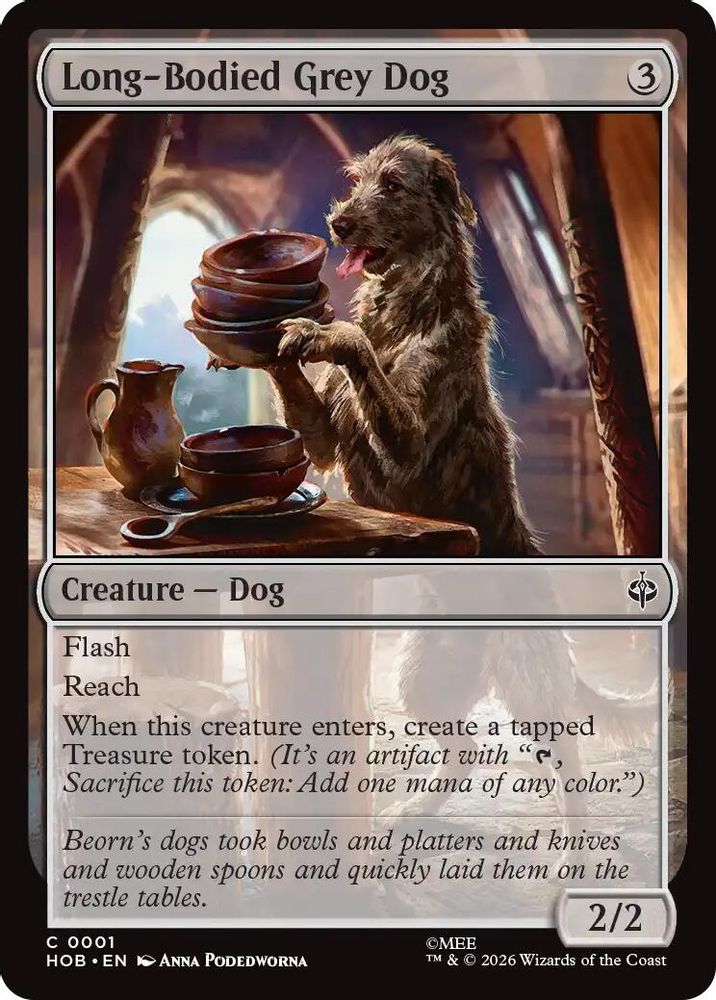 Long-Bodied Grey Dog #001 - COMMON HOB - The Hobbit