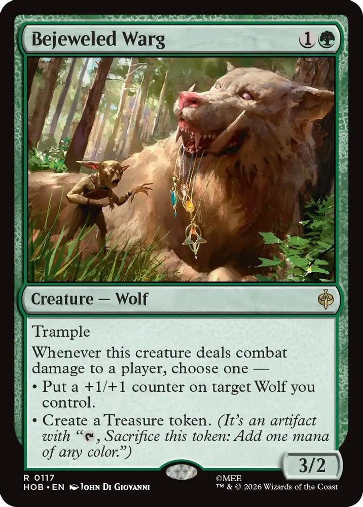 [FOIL] Bejeweled Warg #117 - RARE HOB - The Hobbit