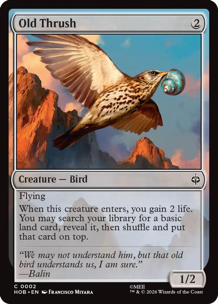 [FOIL] Old Thrush #002 - COMMON HOB - The Hobbit