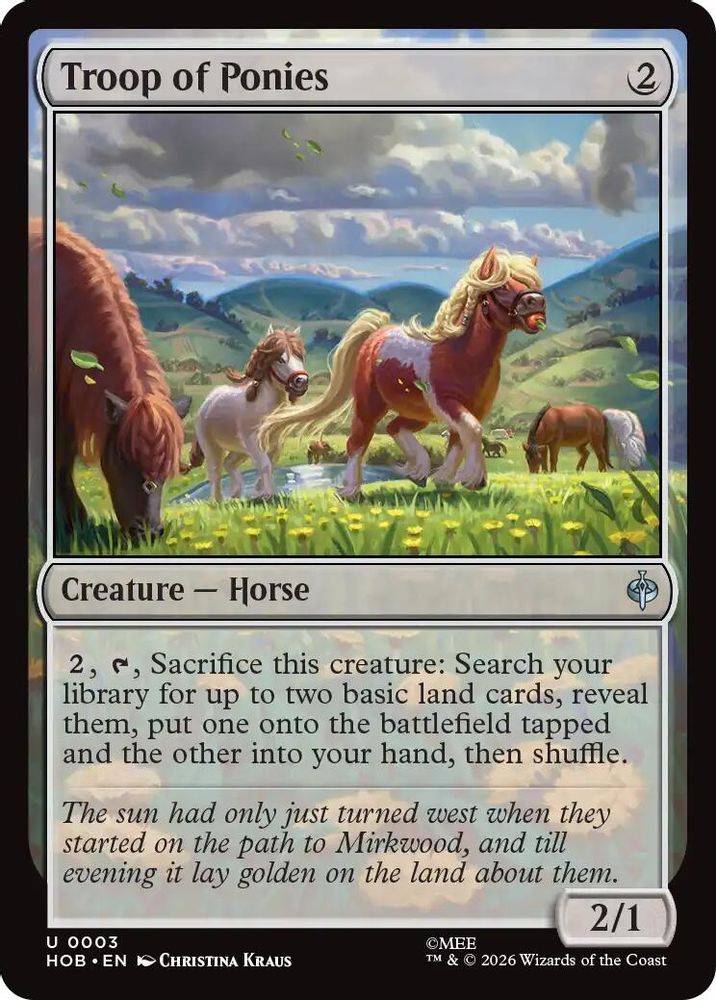 [FOIL] Troop of Ponies #003 - UNCOMMON HOB - The Hobbit