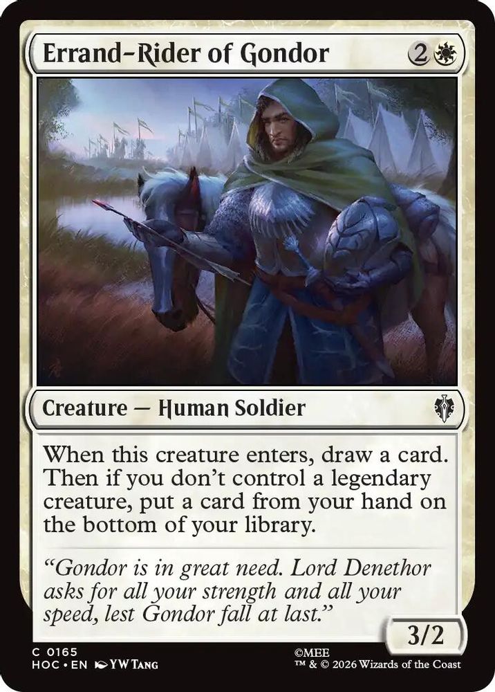 Errand-Rider of Gondor #165 - COMMON HOC - The Hobbit: Eternal-Legal