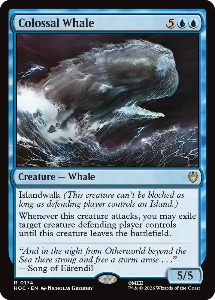Colossal Whale #174 - RARE HOC - The Hobbit: Eternal-Legal
