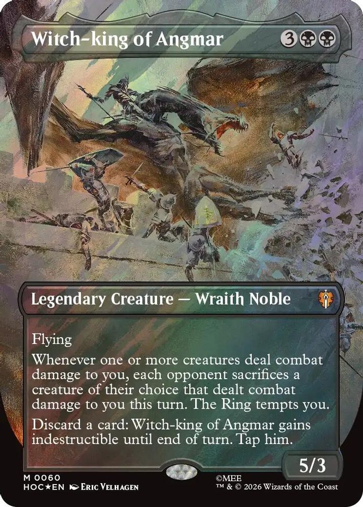 [FOIL] Witch-king of Angmar (Borderless) (Surge Foil) #060 - MYTHIC HOC - The Hobbit: Eternal-Legal