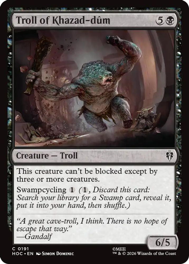 Troll of Khazad-dum #191 - COMMON HOC - The Hobbit: Eternal-Legal