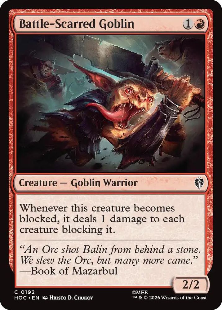 Battle-Scarred Goblin #192 - COMMON HOC - The Hobbit: Eternal-Legal