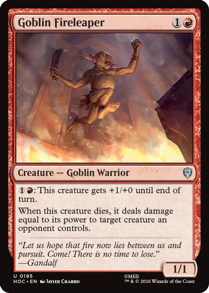 Goblin Fireleaper #195 - UNCOMMON HOC - The Hobbit: Eternal-Legal