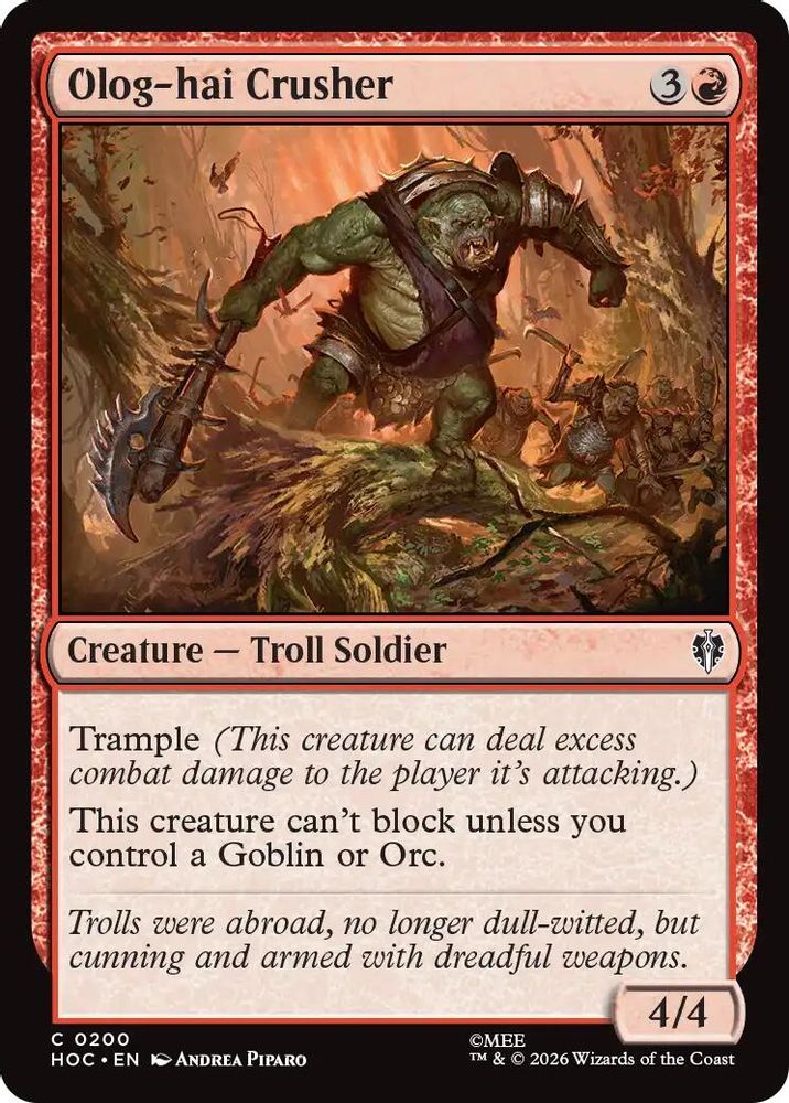 Olog-hai Crusher #200 - COMMON HOC - The Hobbit: Eternal-Legal