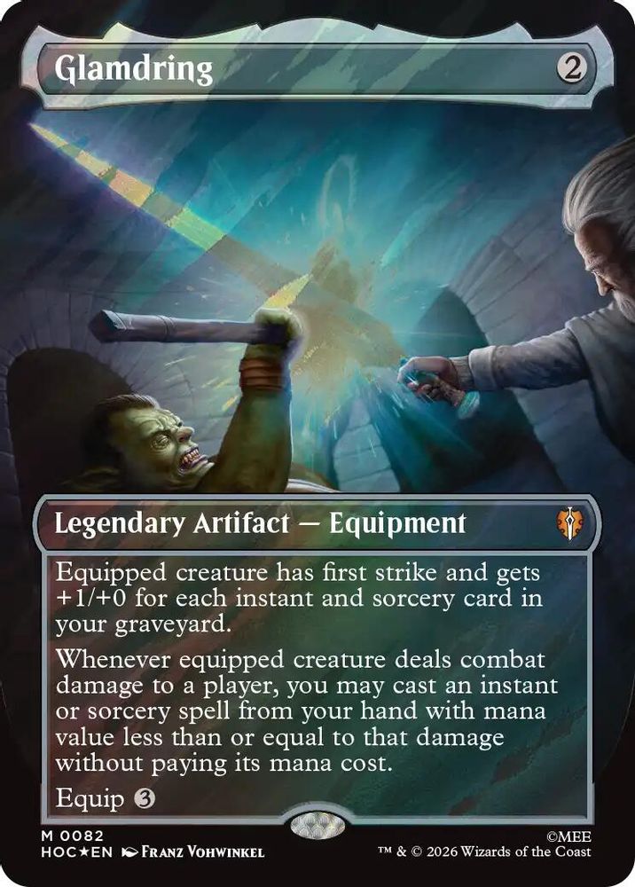 [FOIL] Glamdring (Borderless) (Surge Foil) #082 - MYTHIC HOC - The Hobbit: Eternal-Legal