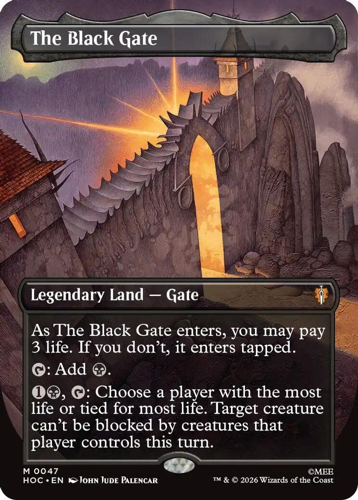 [FOIL] The Black Gate (Borderless) #047 - MYTHIC HOC - The Hobbit: Eternal-Legal