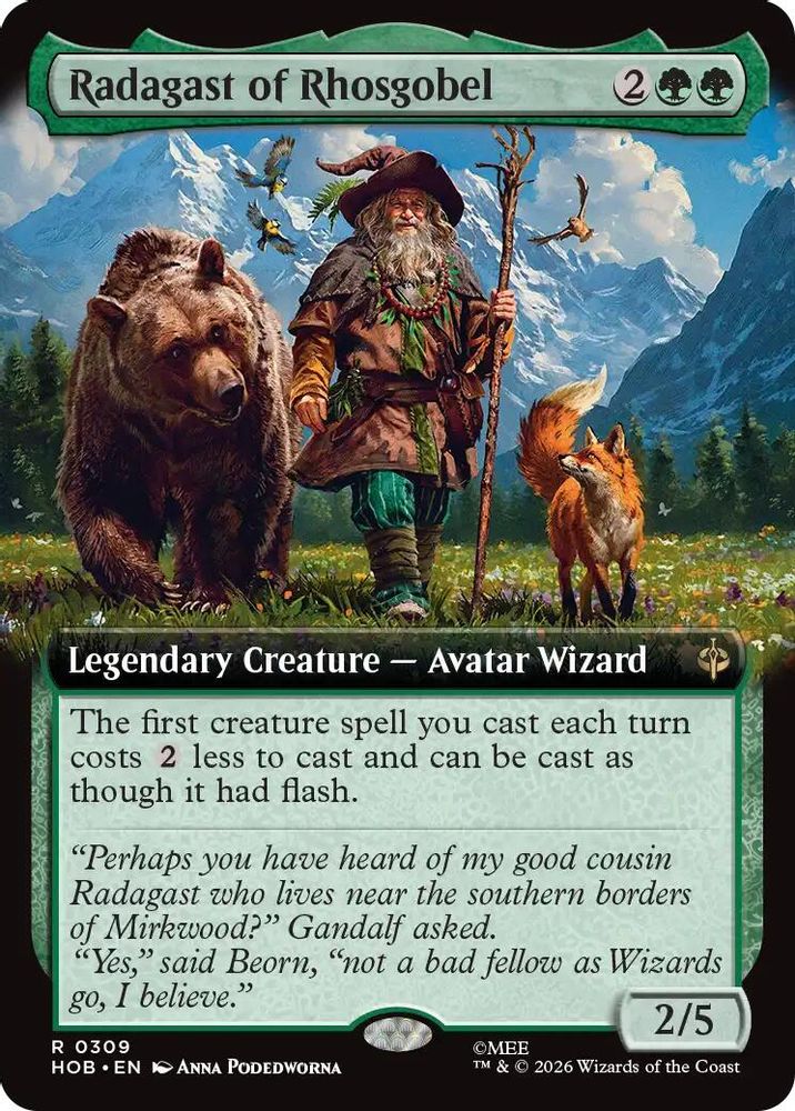 [FOIL] Radagast of Rhosgobel (Extended Art) #309 - RARE HOB - The Hobbit