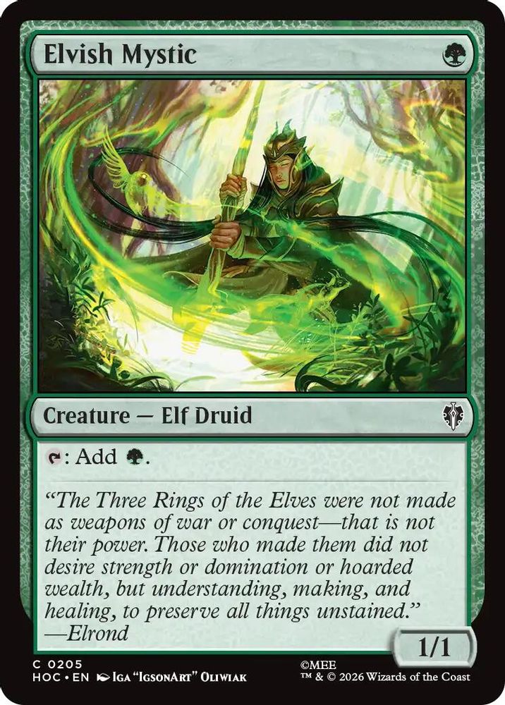 Elvish Mystic #205 - COMMON HOC - The Hobbit: Eternal-Legal