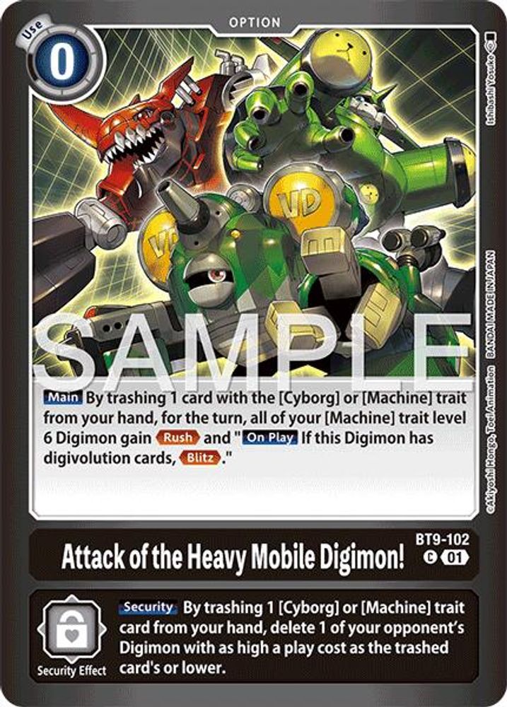 Attack of the Heavy Mobile Digimon! (BT9-102) - COMMON - LM-08 Digimon Limited Card Pack Final Crest