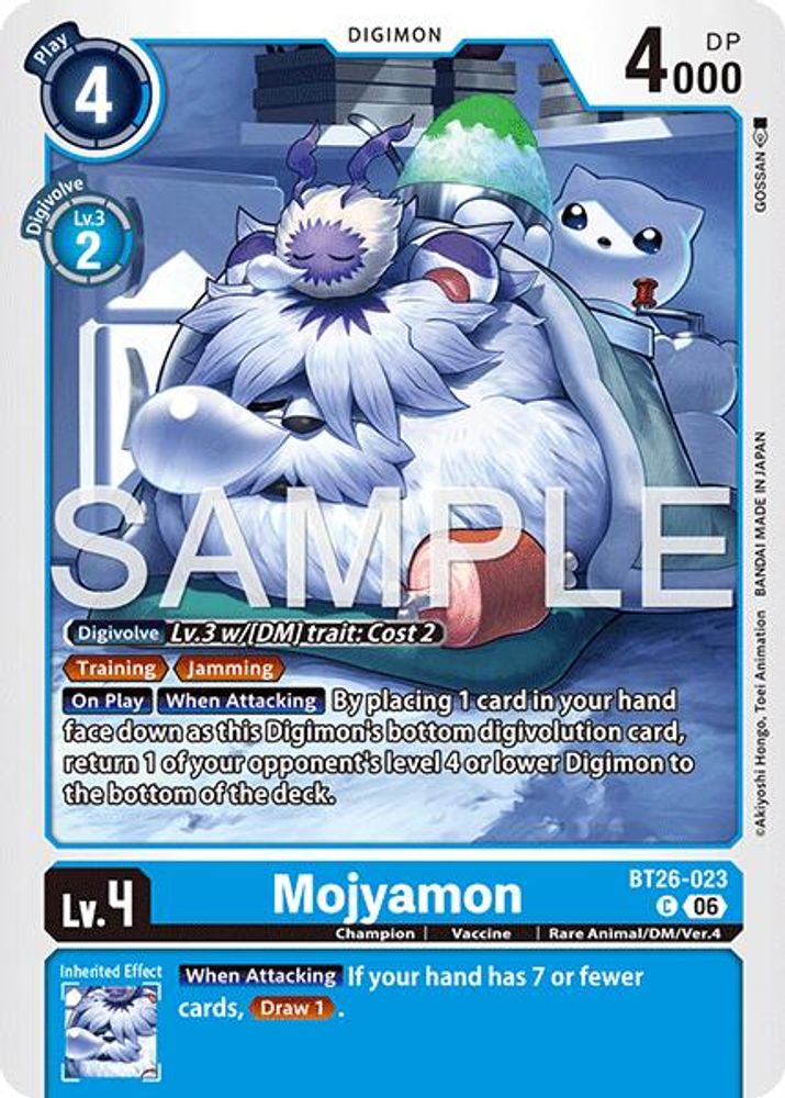 PLAYSET 4x Mojyamon -  (BT26-023) Common - Digimon Timeless Bonds