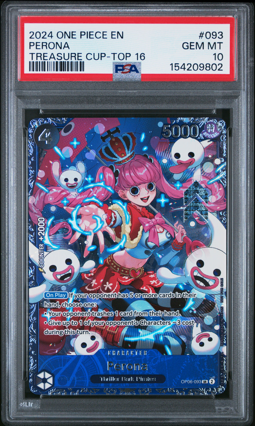 PSA 10 Perona - OP06-093 - One Piece 2024 Treasure Cup Top 16 Promo 802-Cherry Collectables