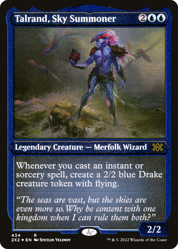 [ EF ] [FOIL] Talrand, Sky Summoner (Foil Etched) #434 - RARE 2X2 - Double Masters 2022