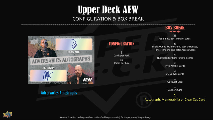 2026 Upper Deck AEW All Elite Wrestling Hobby Box (Pre Order)