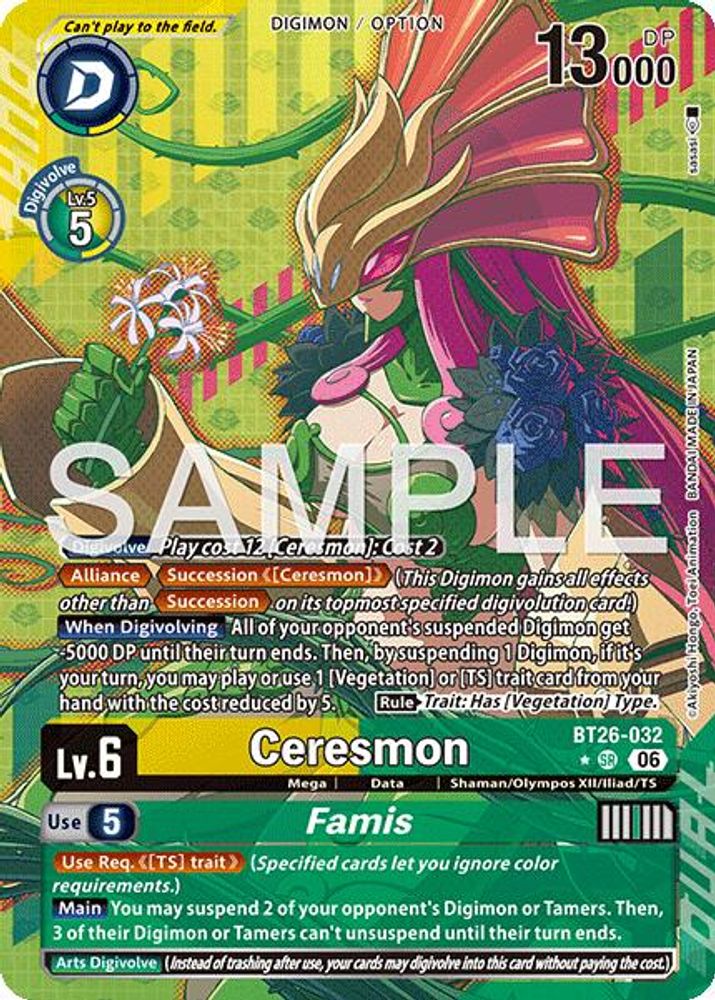 [ALTERNATE ART] Ceresmon // Famis - (BT26-032) Super Rare - Digimon Timeless Bonds