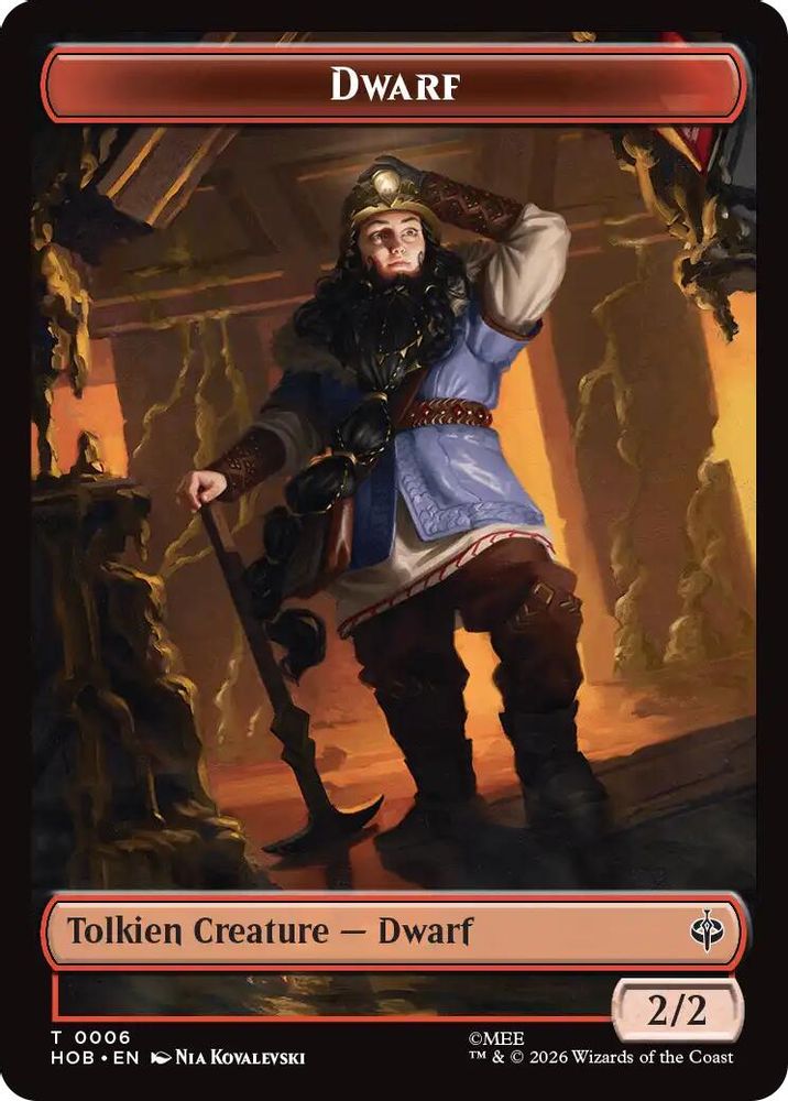 Dwarf // Enduring Story Double-Sided Token #6 // 14 - TOKEN HOB - The Hobbit