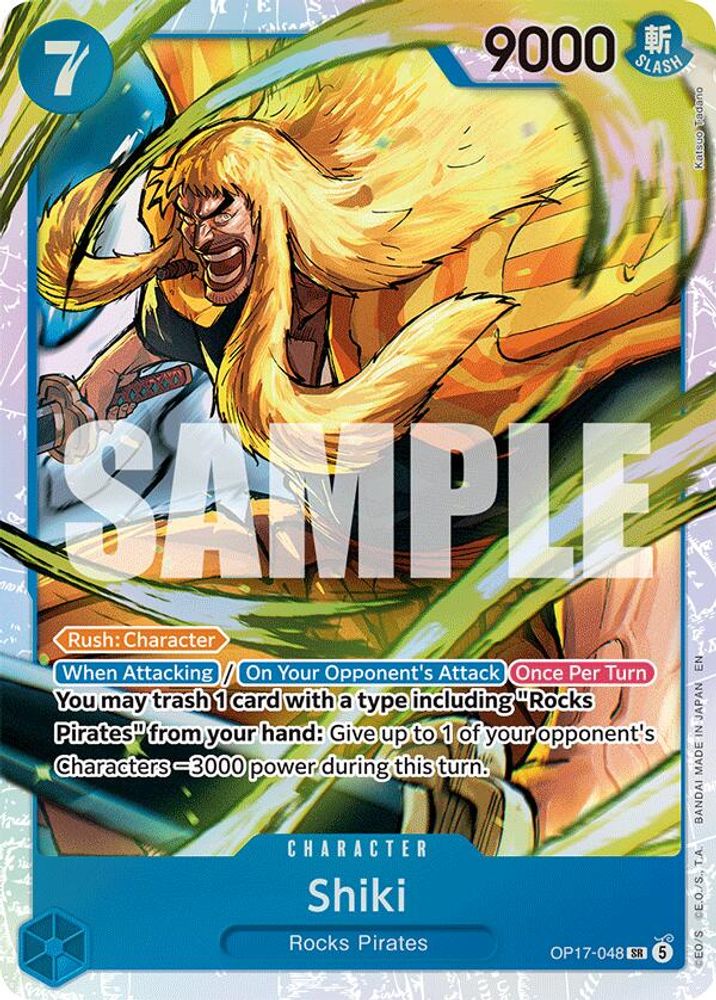 Shiki (048) (OP17-048) - Super Rare - One Piece OP17 The World's Strongest Warriors