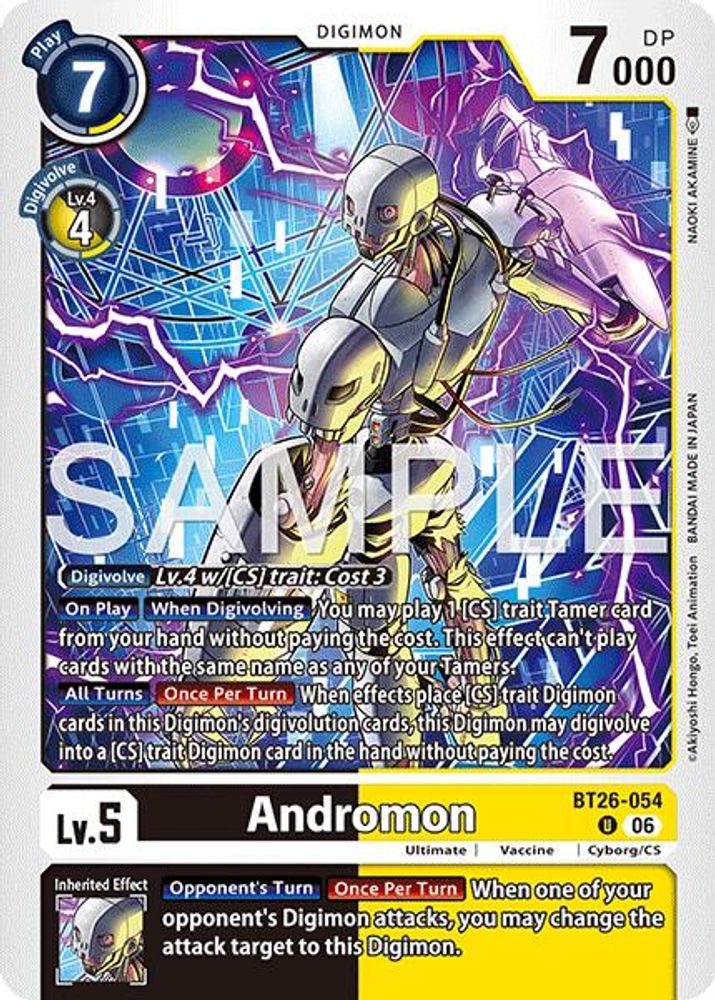 PLAYSET 4x Andromon -  (BT26-054) Uncommon - Digimon Timeless Bonds