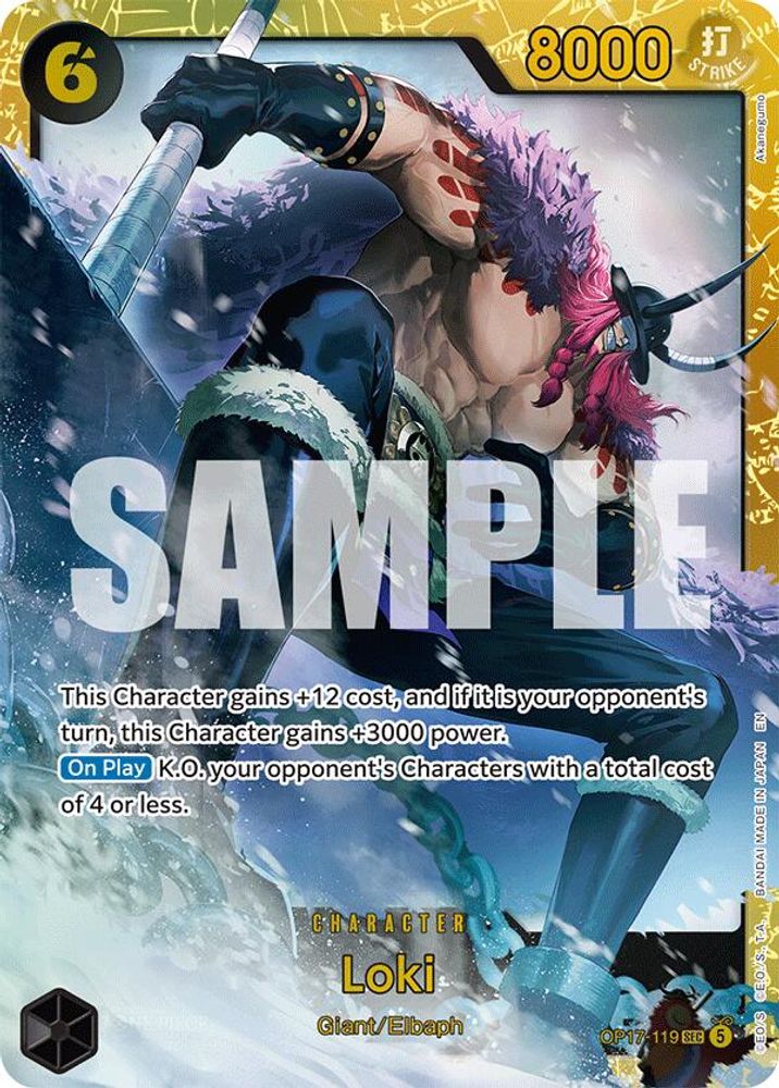 Loki - (OP17-119) - Secret Rare - One Piece OP17 The World's Strongest Warriors