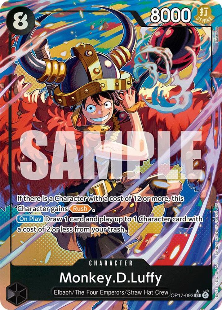 Monkey.D.Luffy (093) (Alternate Art) -  (OP17-093) - Super Rare - One Piece OP17 The World's Strongest Warriors