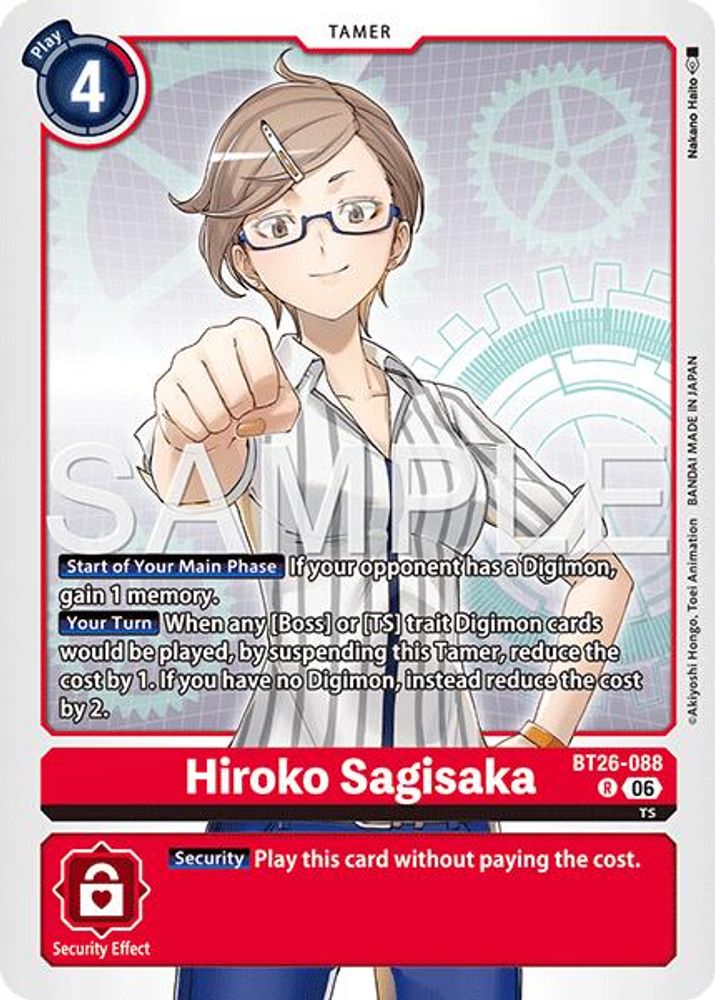 Hiroko Sagisaka (BT26-088) Rare - Digimon Timeless Bonds