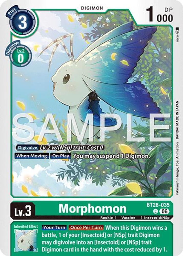 PLAYSET 4x Morphomon -  (BT26-035) Common - Digimon Timeless Bonds