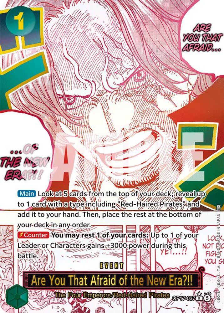 [ALTERNATE ART] Are You That Afraid of the New Era?! (OP17-037) - Rare - One Piece OP17 The World's Strongest Warriors