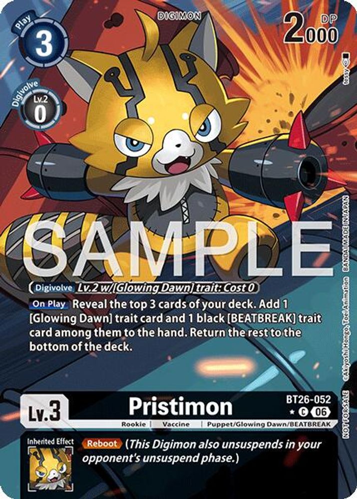 [ALTERNATE ART] Pristimon - (BT26-052) Common - Digimon Timeless Bonds