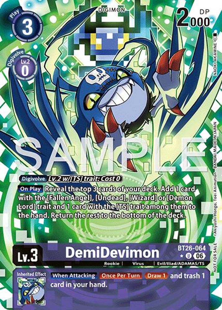 [ALTERNATE ART] DemiDevimon - (BT26-064) Uncommon - Digimon Timeless Bonds